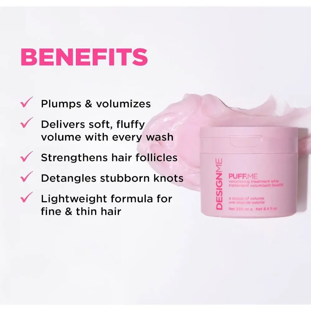 Design.Me PUFF.ME Volumizing Treatment Whip | Lightweight Hair Volumizer
